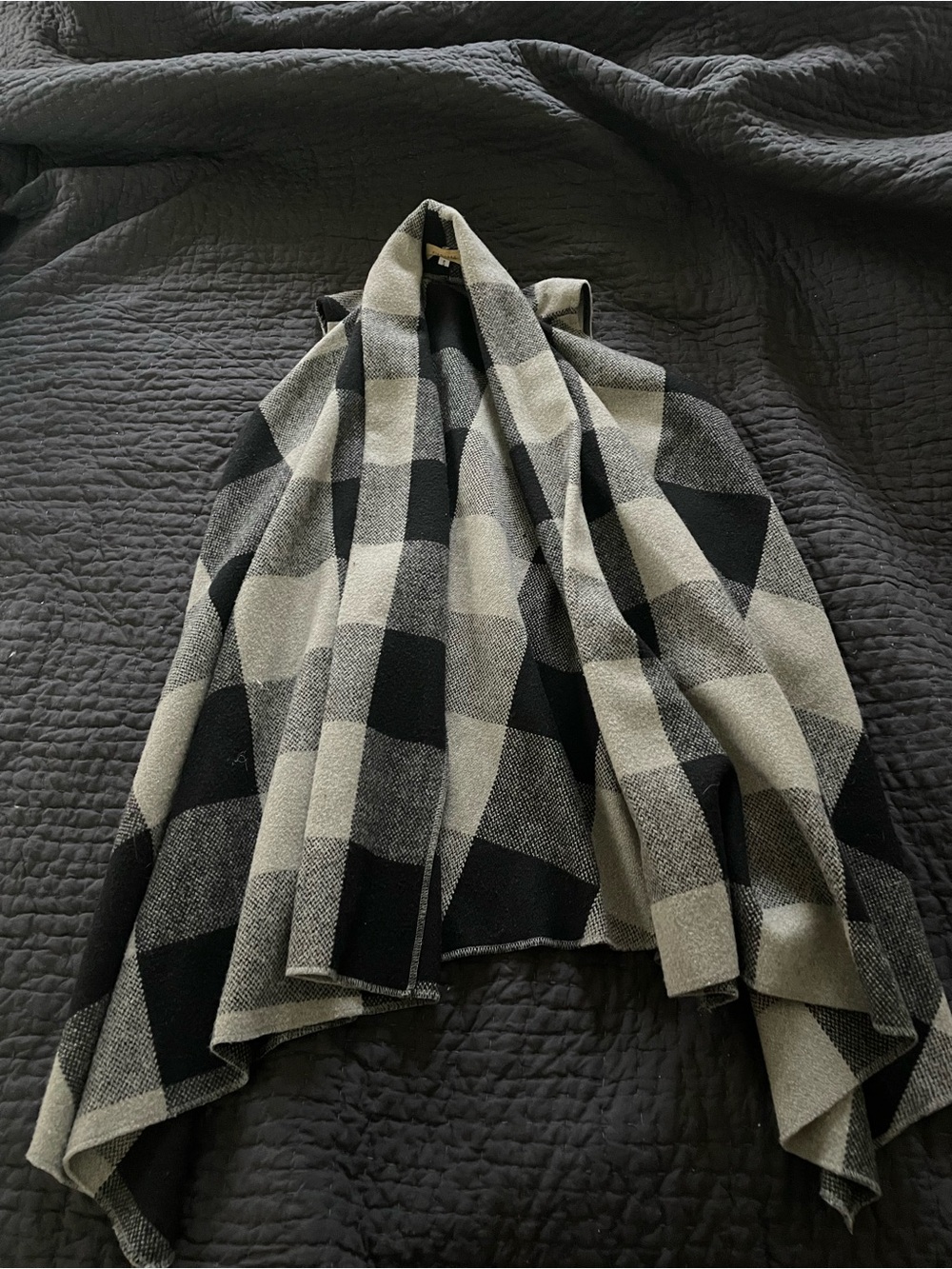 Piko 1988 Black & Gray Plaid Vest